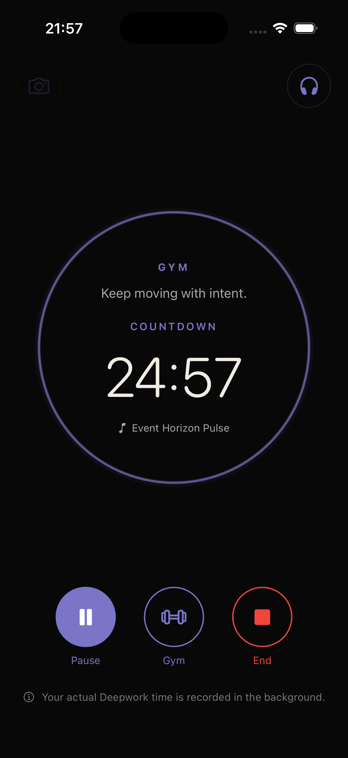 Rise in Silence Gym Mode Screen