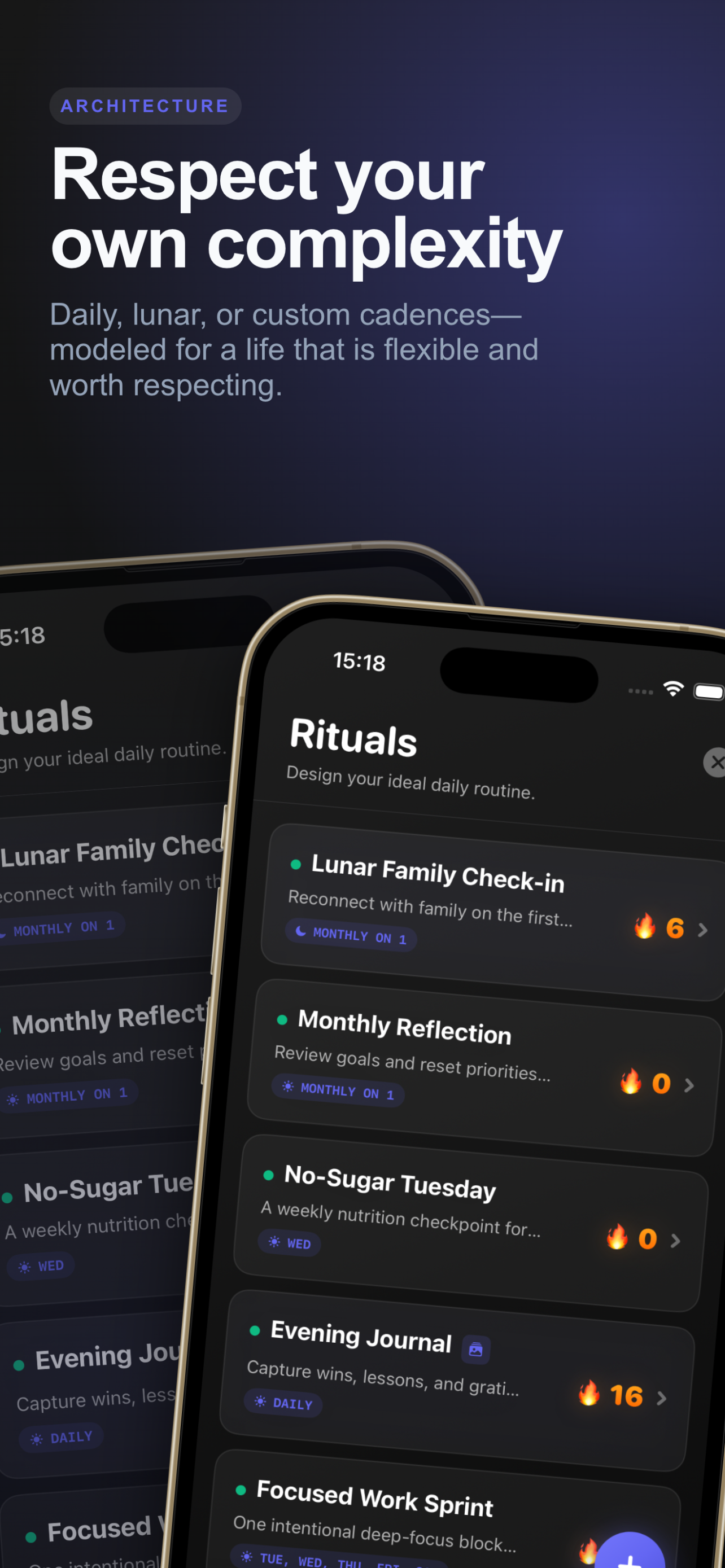 Rise in Silence Daily Rituals Screen